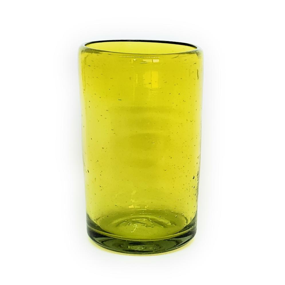 Colores Solidos / Juego de 6 vasos grandes color amarillos / stos artesanales vasos le darn un toque clsico a su bebida favorita.
